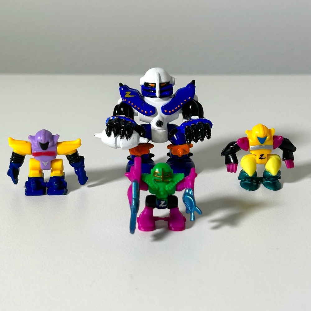 Vintage 90s Galoob Q Bak  Z-Bot +  Z Force Mini Zs  (22M)